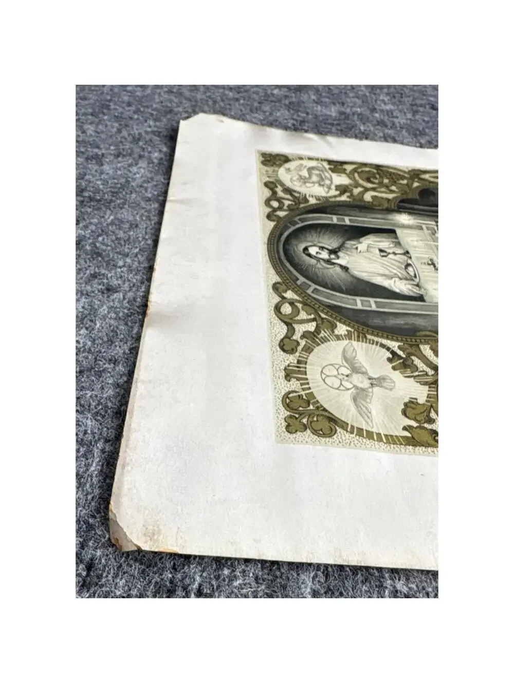 Religious Certificate 1919 Communion Keepsake Pamiątka Pierwszej Komunii Świętej